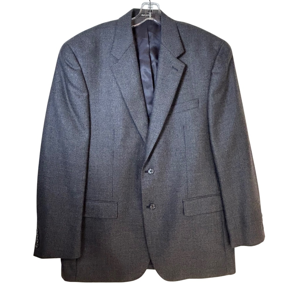 Lauren Ralph Lauren Mens 44L Sport Coat Blazer Jacket Gray Pure Wool